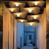 Lampadario Giapponese Leggero e Sottile in Vimini