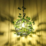 Lampade a Sospensione Stile Industriale con Decorazioni Vegetali
