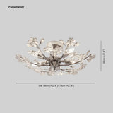 Plafoniera Floreali in Cristallo di Lusso per Camera da Letto