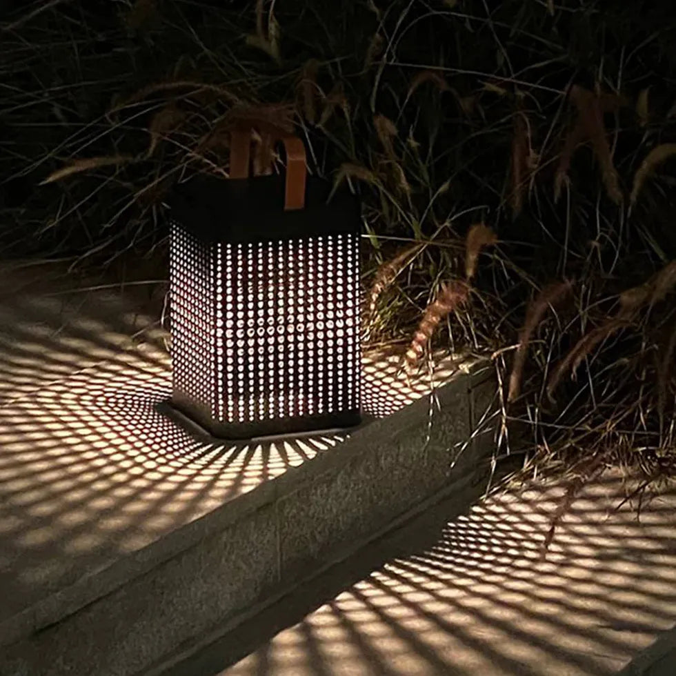 Moderna Lampade da Terra Portatile con Design Forato