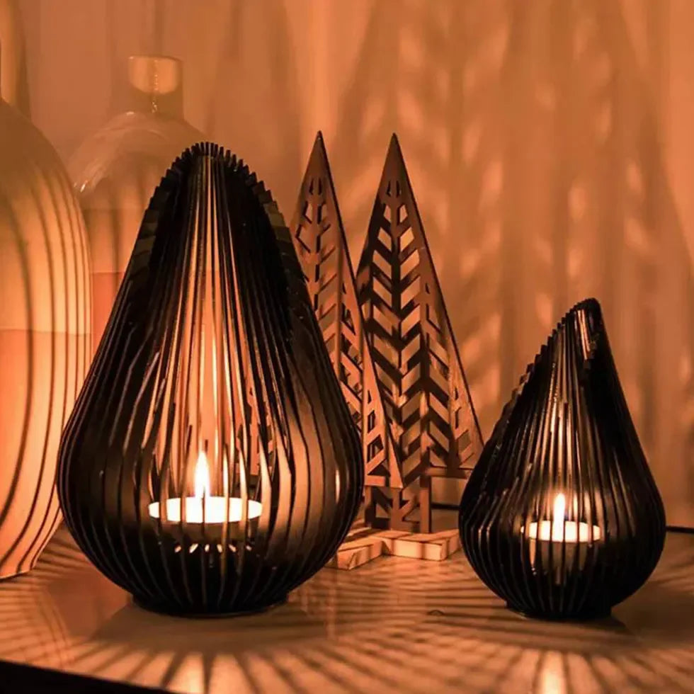 Lampada da Terra in Metallo Design Goccia Impermeabile