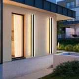 Applique Da Esterno Moderno LED in Metallo Nero Lineare