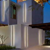 Applique Da Esterno Moderno LED in Metallo Nero Lineare