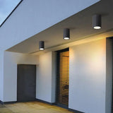 Plafoniera Nera Opaca Cilindrica Minimalista