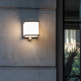 Applique Da Parete Rettangolare Moderna Solare con Sensore di Movimento per Esterno
