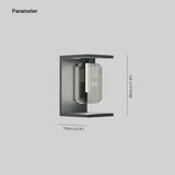 Applique Da Esterno Cilindro Solare Moderna in Metallo e Vetro Nero