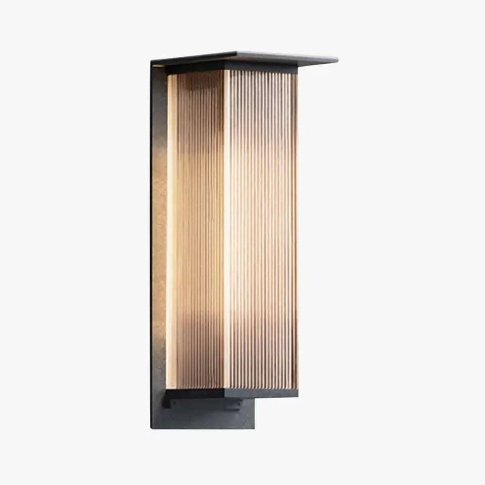 Applique da Esterno in Vetro LED Stile Moderno Nero