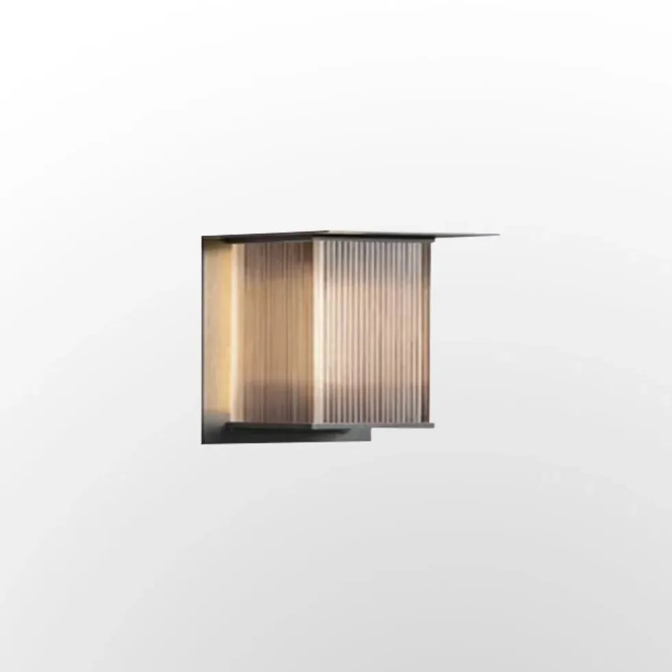 Applique da Esterno in Vetro LED Stile Moderno Nero