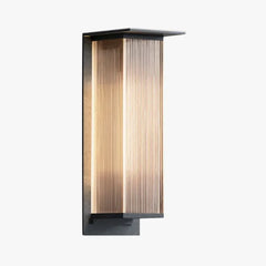 Applique da Esterno in Vetro LED Stile Moderno Nero