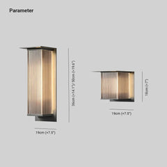 Applique da Esterno in Vetro LED Stile Moderno Nero