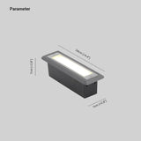 Faretto Segnapasso Da Esterno LED Design Moderno Metallo Nero