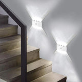 Applique da Esterno Luce sopra e sotto con Sensore di Movimento Design Moderno