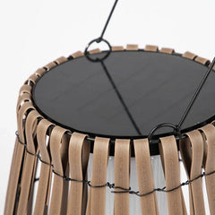 Lanterna Da Esterno Solare In Bambù Naturale Per Terrazzo