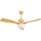 Ventilatore Soffittale Moderno in Legno Tripale Illuminato