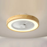 Ventilatore a Pale da Soffitto Silenzioso con Luce in Legno