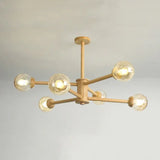 Lampadario in Legno Antico LED per Soggiorno