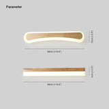 Appliques da Bagno in Legno a Forma Lunga