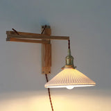 Appliques in Vetro Regolabili in Noce