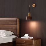 Applique Dorata da Parete in Legno per Camera