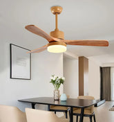 Ventilatore a Soffitto 3 Pale Legno con Luce