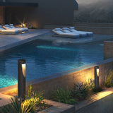 Luce Esterna da Giardino Design Moderno LED in Metallo Nero