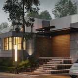 Lampada Led Luci da Esterno Cilindrica Nera Impermeabile