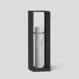 Lampada da Terra Nera Design Geometrico a Cornice