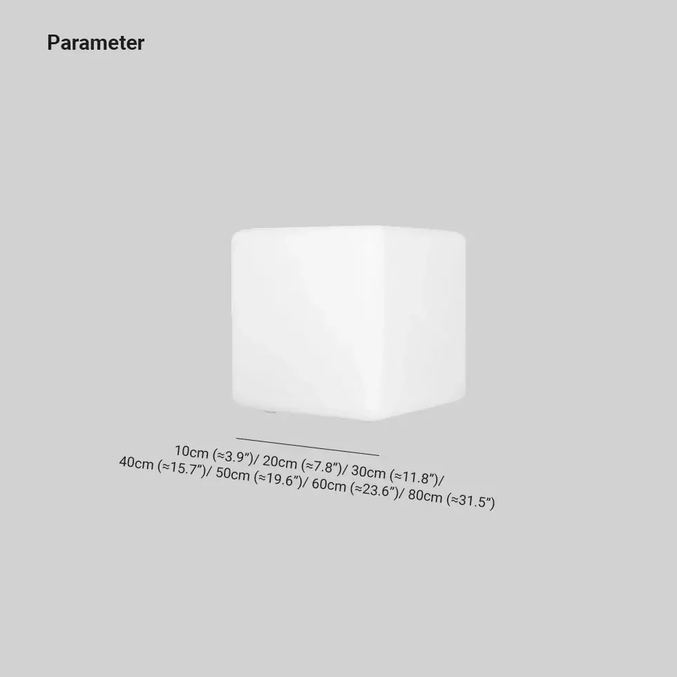 Lampada Cubo da Terra Design Moderno LED per Esterno Bianco