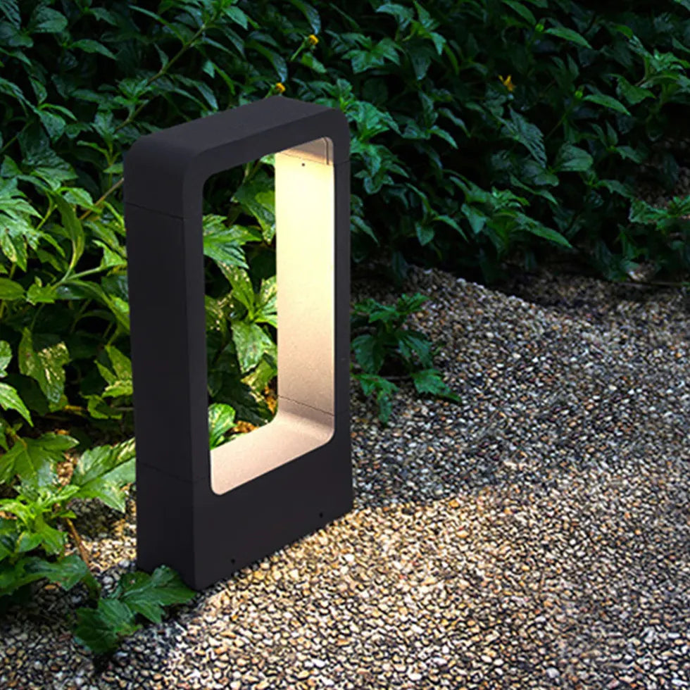 Lampioni Giardino Moderni LED in Metallo Nero