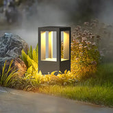 Lampada da Terra Nera in Metallo Impermeabile con Sensore