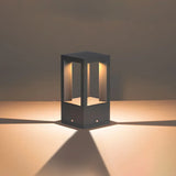 Lampada da Terra Nera in Metallo Impermeabile con Sensore