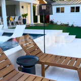 Lampade Solari da Terra Nere con Ripiano per Esterni