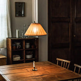 Lampadario Vintage Led con Paralume in Tessuto Conico