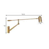 Faretti Orientabili Parete Vintage Oro Elegante