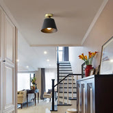 Plafoniera Cilindro Moderno in Metallo Nero