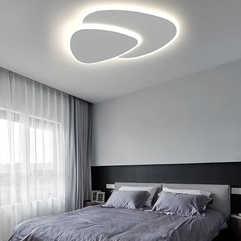 Plafoniera LED Doppia Luce Dimmerabile Bianco Design Moderno per Camera Letto
