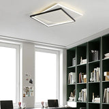 Moderno Sovrapposto Bianco Nero Plafoniera Soffitto Quadrata