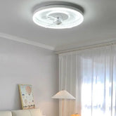 Ventilatore da Soffitto con Luce Bianco Rotondo