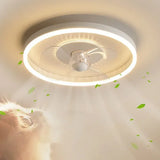 Ventilatore da Soffitto con Luce Bianco Rotondo