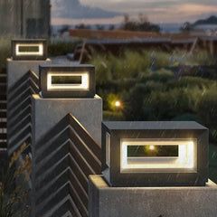 Lampioni da Giardino a Energia Solare in Metallo Nero Design Moderno