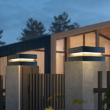Luci da Esterno Design Moderno Solari in Metallo per Giardino Nero