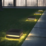 Luci da Esterno Design Moderno Solari in Metallo per Giardino Nero