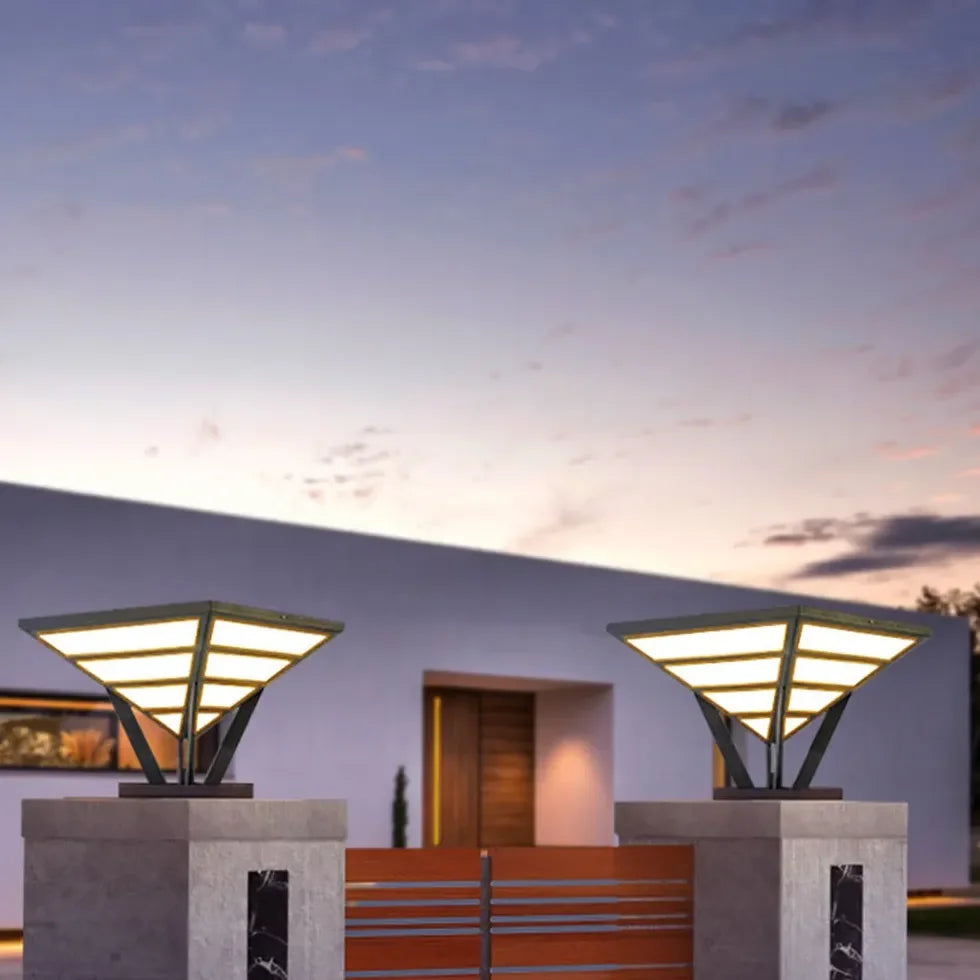 Luci Da Esterno Paletti Solari Moderni In Metallo Nero