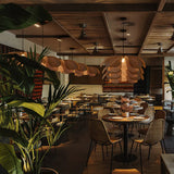 Lampadari In Rattan a LED in Stile Nordico Con Altezza Regolabile Per Sala Pranzo