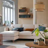 Lampadari a Gabbia con Rattan Naturale