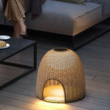 Lampada da Terra in Rattan a Semisfera