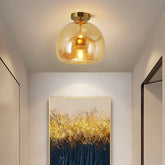 Plafoniera Led Vetro in Stile Mid Century a Sfera per Corridoio