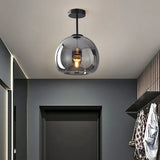 Plafoniera Led Vetro in Stile Mid Century a Sfera per Corridoio