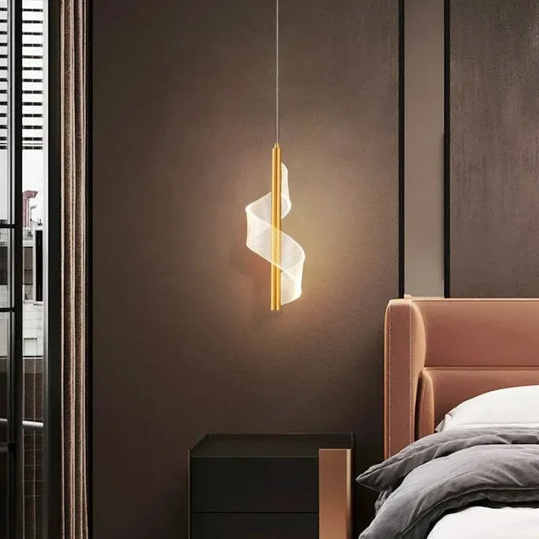 Lampadari Moderni Di Design A LED In Metallo Con Altezza Regolabile Per Comodino