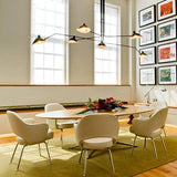 Lampadari per Soffitto Sala da Pranzo Multibraccio Nero